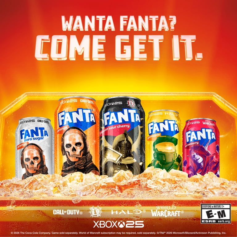 Fanta Orange Mini Fruit Soda, 7.5 fl oz, 10 Pack Soft Drink Cans