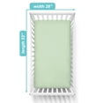 TL Care 100 Cotton Jersey Knit FItted Crib Sheet, Celery