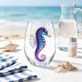 thumbnail image 5 of Stemless Wine Glasses Beach Themed Coastal Decor Drinkware Tumbler Set Cocktail for Home Bar Nautical Kitchen Beach House Entertaining Gift, 5 of 6