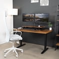 thumbnail image 3 of VIVO Vintage Brown/Black 32" Standing Desk Riser with Dual 13"-30" Monitor Mount, 3 of 9