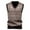 Coffee, variant on SAATLERI Sweater Vest for Men V-Neck Sleeveless Knitted Pullover Sweaters Relax Fit Classic Plaid Vest Knitwear Fleece Lined Fashion Sweat