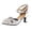 Silver, variant on Women Middle Heels Sequined Soft Sole Closed Toe Dance Shoes Professional Footwear For Latin And Ballroom Dance ,Us Size:5