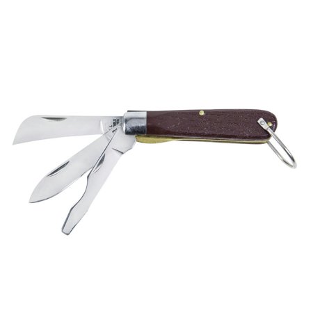 Klein Tools 3-Blade Pocket Knives  Steel Blade  Plastic  Black - 1 EA (409-1550-6)