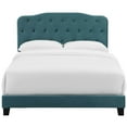 thumbnail image 4 of Amelia Queen Upholstered Velvet Bed (5864-SEA), 4 of 5