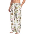 thumbnail image 6 of Gukieu Donut Sloth Print Men's Home Trousers, Elastic Drawstring Home Pajamas Clothing Suitable for Adult Men-Small, 6 of 6
