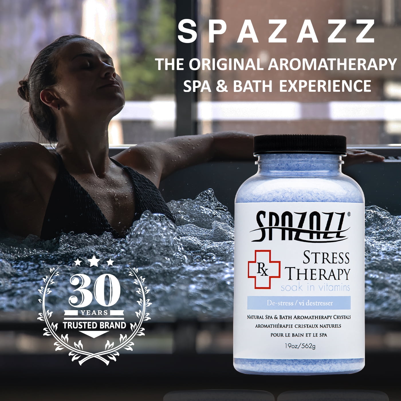 Spazazz Relaxing Aromatherapy Bath Salts for Stress Relief and Muscle Relaxation
