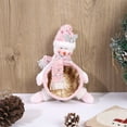 thumbnail image 6 of Christmas Candy Storage Basket, Pink Santa Claus Snowman Deer Candy Bowl, Xmas Rattan Woven Snack Container for Winter Table Desk Decor (Snowman), 6 of 6