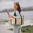 thumbnail image 4 of Zufioo Vintage Cup Pattern Hand-held Travel Bag, Waterproof Adjustable Shoulder Strap Crossbody Duffel Bag, Suitable for Work, Short trips, Sports, 4 of 8