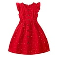 thumbnail image 3 of GYRATEDREAM Girl's Ruffle Sleeve Round Neck Button Down Casual Midi Dress Summer Outfits8-12Y, 3 of 10