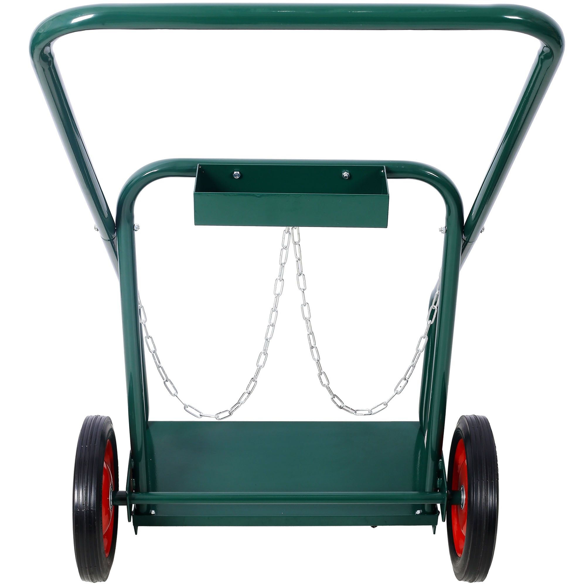 Heavy Duty Cylinder Cart With 440 Lbs Capacity, Compact Dual Oxygen Tank Hand Truck, 10 Inch Solid Rubber Wheels, Durable Metal Design For Secure Gas Cylinder Storage And Mobility