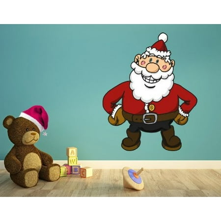 - Santa Claus Wall Decal - Christmas wall print decal, sticker, mural vinyl art home decor - DS 1038 - 8in x 10in