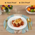 thumbnail image 4 of Coastal Sea Horse Round 13 Inch Placemats Set of 4, Summer Coral Ocean Vintage Wood HeatResistant Non Slip Place Mats for Dining Table, Wipeable Braided Kitchen Table Mats for Housewarming, 4 of 9