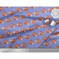 thumbnail image 2 of Soimoi Blue Cotton Poplin Fabric Fox Stripe Decor Fabric Printed Yard 42 Inch Wide, 2 of 3