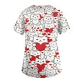 thumbnail image 5 of Garbnen Love Heart Graphic Valentine Scrubs Tops for Women Short Sleeve V Neck Stretch Nursing Scrubs with Pocket Womens Tops Workwear Plus Size S-5XL, 5 of 5