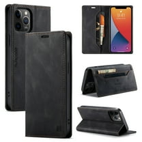 iPhone 12 Pro Max Case, Dteck Leather Flip Wallet Case with RFID Blocking Card Slot Magnetic Closure Folio Phone Case for Apple iPhone 12 Pro Max 6.7 inch 2020, Black