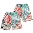thumbnail image 1 of kingque Hawaiian Print Shorts for Men Surfing Swimming Board Shorts Trunks Swimwear Beachwear Summer Short Pants, 1 of 4