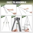 thumbnail image 5 of Adjustable Stainless Steel Camping Tripod Grill, Round Grate with Carry Bag for Outdoor BBQ, 5 of 9