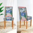 thumbnail image 3 of Yayeee 4 Pack Dining Chair Covers Stretch Parson Chairs Slipcovers Seat Protector, Pink Seaside, 3 of 6