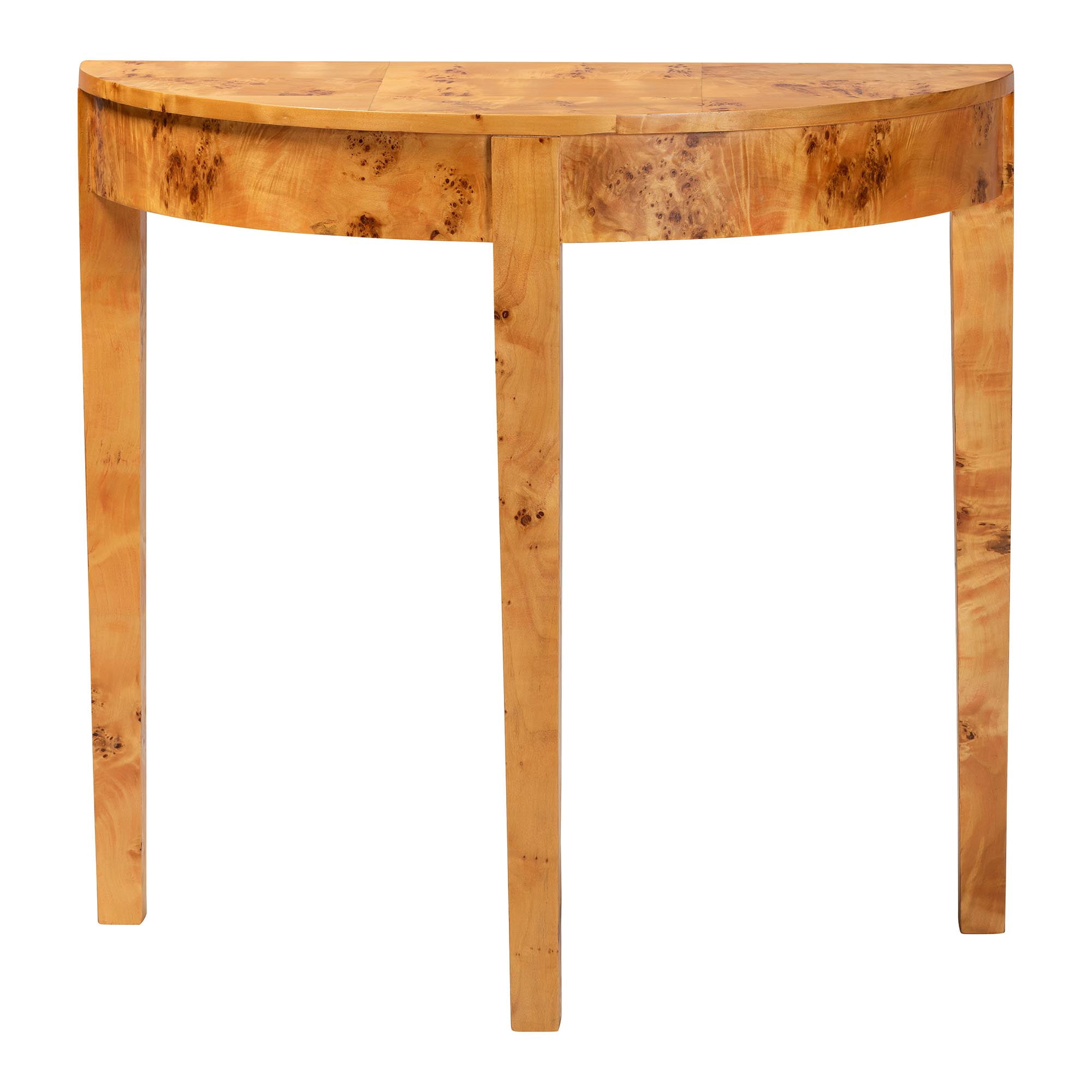 bali & pari Jihan Modern Console Table, Accent, Light Mappa Burl