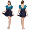 thumbnail image 3 of Jumpingount Trajes de baño ligeros para mujer - Manténgase fresco y elegante en la playa Trajes de baño para mujer Traje de baño Transpirable Vestidos Canglan lago azul F US20, 3 of 6