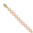 thumbnail image 6 of 14K Yellow Gold 7-8mm Pink Near Round Freshwater Cultured Pearl Necklace Size 24, 6 of 7
