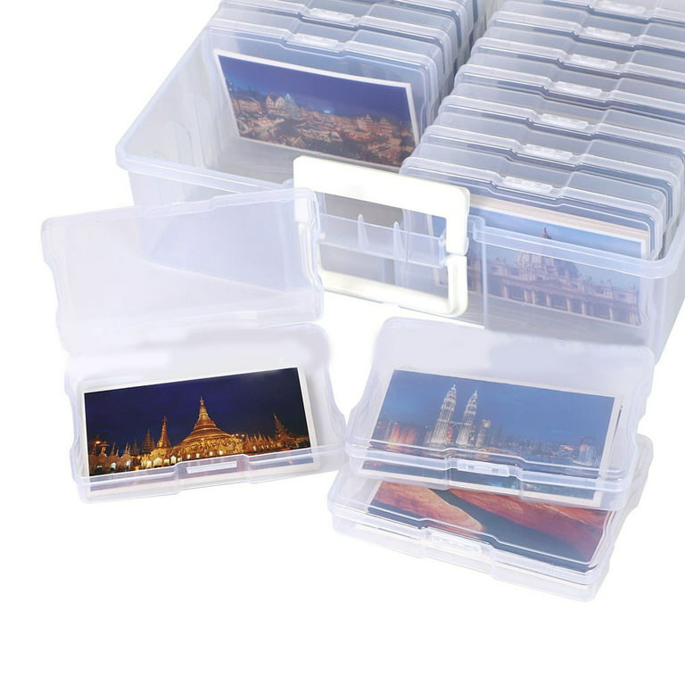Cogfs Photo Storage Box Photo Storage Cases 16 Boxes Suitable for 4 x 6  Pictures 