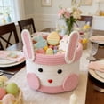thumbnail image 4 of Cesta de almacenamiento con forma de conejo y tapa | Cesta de cuerda tejida a mano | Organizador decorativo de poliéster para el hogar, Pascua y la habitación de los niños, 4 of 6