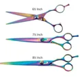 thumbnail image 4 of Dog Grooming Shears Opalescent Rainbow Straight Curved Thinning or Set of 3 or 5 (6.5 inch Straight), 4 of 10