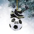 thumbnail image 2 of Personalized Football Christmas Ornament, Acrylic Soccer Player Themed Holiday Decoration, Customizable Football Lover Gift, Lightweight Hanging Pendant for Tree and Home Decor, 2 of 4