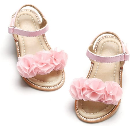 

Toddler Girls Sandals Soft Rubber Flats Summer Baby flower girl Shoes