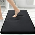 thumbnail image 3 of 20x31 ince Fluffy Foamed Slip Reducer Bath Rug, Machine Washable Area Bath Mat Rugs for Bathroom, Sky Blue, 3 of 8