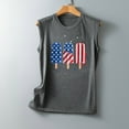 thumbnail image 4 of Summer Saving Wycnly 4th of July Tank Top for Women Comfy Loose Fit Patriotic Independence Day Shirts Vest Summer Popsicle Flag Print Round Neck Sleeveless Fashion Blouses Gray xl, 4 of 4