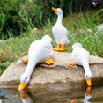 thumbnail image 2 of Statue de Canard Haute Simulation Tous Match Résine Art Artisanat Eau Potable Canard Modèle Jardin Fournitures, 2 of 10