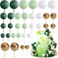 thumbnail image 2 of 2025 & CISIL 32Pcs/set Ball Cake Toppers Gold Pearl Balls Cupcake Topper Flags For Kids Birthday Party Wedding Decorations Baby Shower, 2 of 4