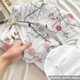 thumbnail image 4 of Twin Sze Fitted Sheet Set - Flowers Birds 2 Piece Bedding Sets 16" Deep Pocket Fitted Sheet with 1 Pillowcase, Farmhouse Botanical Floral Branches Plants Brushed Microfiber Hotel Luxury Bed Sheets, 4 of 9