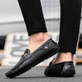 thumbnail image 6 of Men's Casual Loafers Slip On Leather Shoes Lightweight Driving Shoes Moccasins Classic Penny Loafer Flats Boat Shoes, 6 of 10