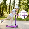 thumbnail image 7 of SPPTTY Toddler Kick Scooter with 3 LED Lighted Wheels and 3 Adjustable Height Handlebars ,Folding Kids Scooter for Boys Girls Ages 2-5,lilac, 7 of 7
