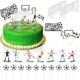thumbnail image 1 of Decoración para tartas Tallew Soccer, feliz cumpleaños, 24 unidades, 1 of 7