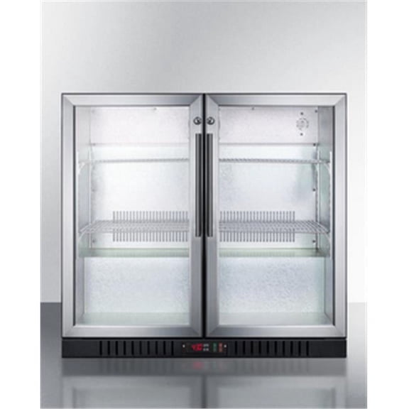 "Summit Scr7012d 36"" Wide 7.4 Cu. Ft. Freestanding Merchandiser Refrigerator - Stainless"