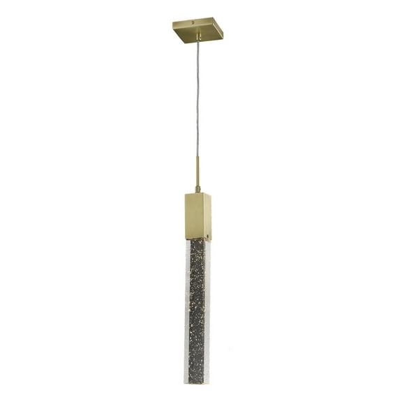 Avenue Lighting HF1901-1-GL-BB Pendants Brushed Brass Glacier Aenue