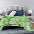 thumbnail image 5 of Yibo Pickles Blanket Flannel Soft and Comfortable Anti-static Bed Sofa Blanket, 5 of 9