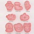 thumbnail image 3 of Juego de 8 cortadores de galletas navideñas, moldes para galletas navideñas con forma de copo de nieve 3D, moldes de chocolate navideños para masa de hojaldre, tipo 2, 3 of 5