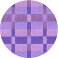 thumbnail image 1 of Ahgly Company Machine Washable Indoor Round Transitional Violet Purple Area Rugs, 3' Round, 1 of 7