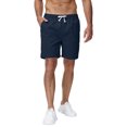 thumbnail image 4 of Mens Casual Shorts Cotton Drawstring Summer Beach Stretch Twill Chino Golf Shorts Whit Zipper Pockets Navy 32, 4 of 6