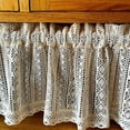 thumbnail image 2 of Curtain Valance for Kitchen Cafe, Short Boho Sheer Lace Crochet Curtain for Dinning Room, Vintage, 2 of 6