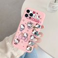 thumbnail image 1 of Phone Case for For Apple iphone 13 Pro Max 13Mini Girls Anti-drop Cartoon Cinnamoroll Kuromi Hello Kitty Silicone Printed Cover ZR, 1 of 7