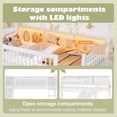 thumbnail image 4 of Bellemave Twin XL Loft Bed with Slide, Low Loft Bed with Bookcase, Twin XL Loft Bed with Ladder & LED Lights, Solid Wood Loft Bed Twin XL with Full-Length Guardrails, White, 4 of 13