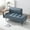 Gray, variant on Villeston PU Leather Ottoman Bench for Living Room,55" Channel Tufetd Small Loveseat Sofa Couch with Adjustable Wooden Stand,Modern Bedroom Benches,Navy Blue