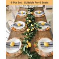 thumbnail image 4 of 13 Inch Round Placemats Set of 4, Orange Yellow Pumpkin Non Slip Heat Insulation PP Table Mats, Thanksgiving Botanical Wooden Leaves Fall Washable Place Mats for Kitchen Dining Party Table Decor, 4 of 7