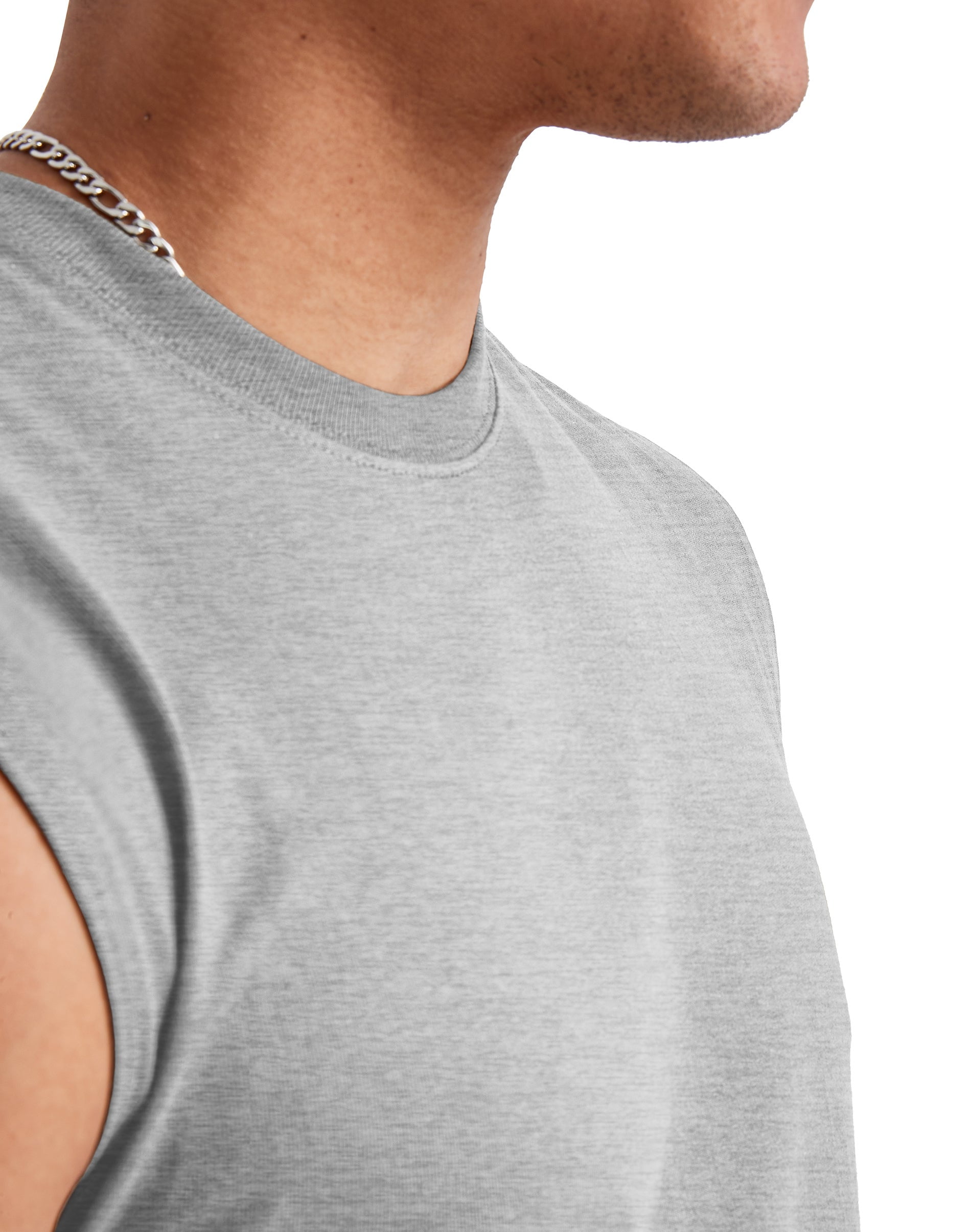 Hanes Essentials Men's Muscle Tank Sleeveless Tee Workout Gym Crewneck Midweight